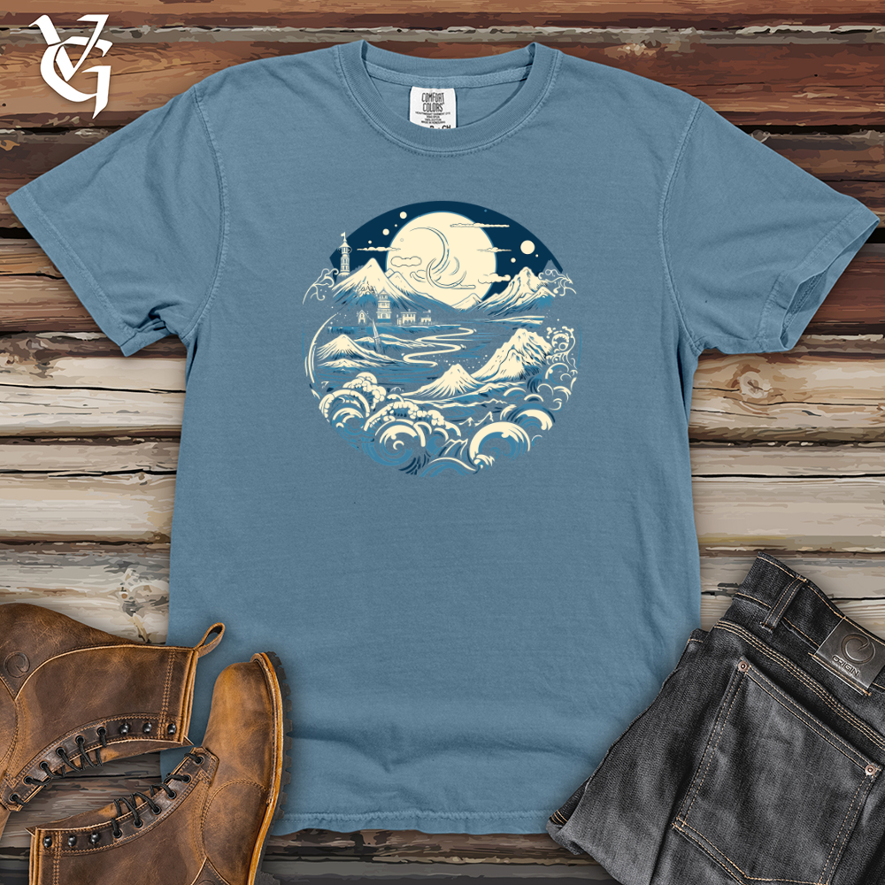 Viking Goods Moonlit Coastal Haven Heavy Cotton Comfort Colors Tee Blue Jean / L