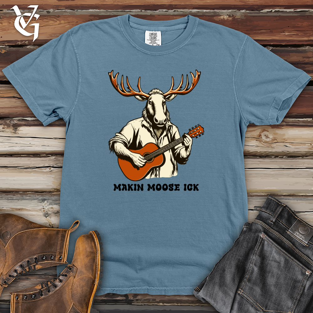 Viking Goods Moose Ick Heavy Cotton Comfort Colors Tee Blue Jean / L