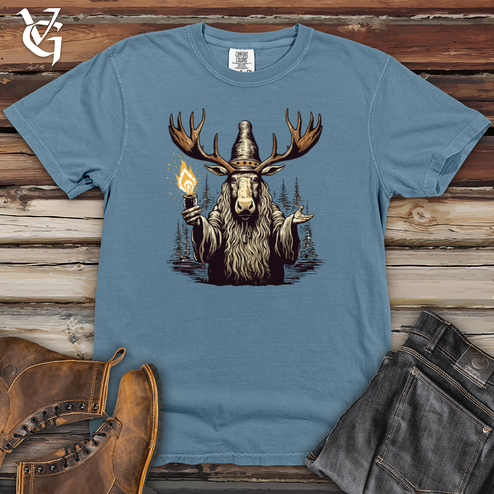 Viking Goods Moose Wizard Enigma Heavy Cotton Comfort Colors Tee Blue Jean / L