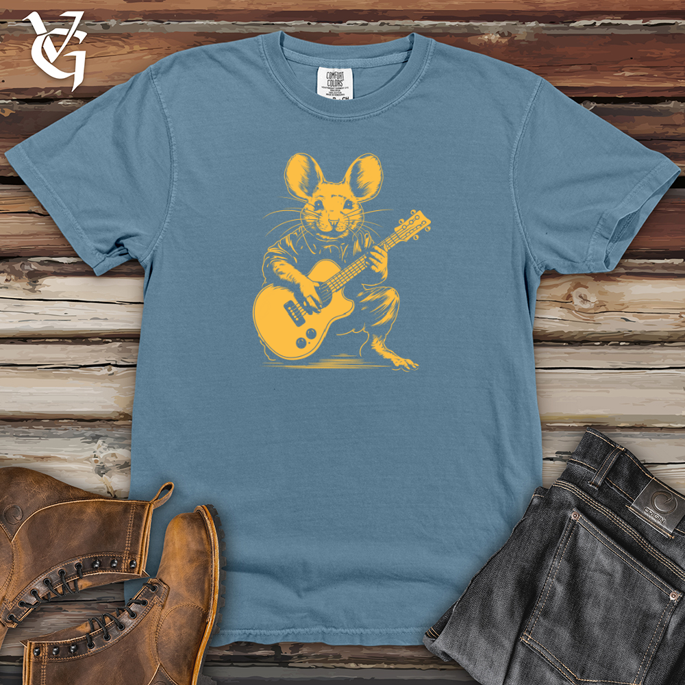 Viking Goods Mouse Melody String Serenade Heavy Cotton Comfort Colors Tee Blue Jean / L