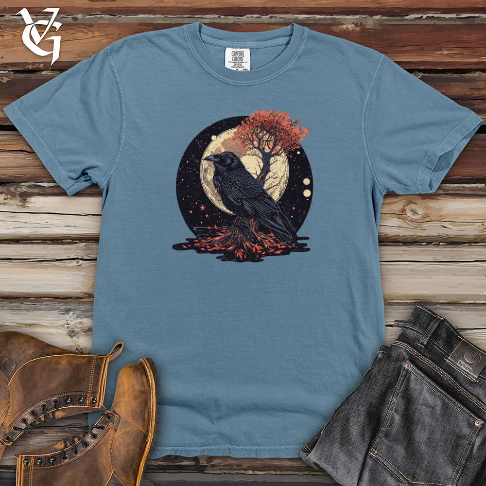 Viking Goods Mystical Raven Moon Heavy Cotton Comfort Colors Tee Blue Jean / L