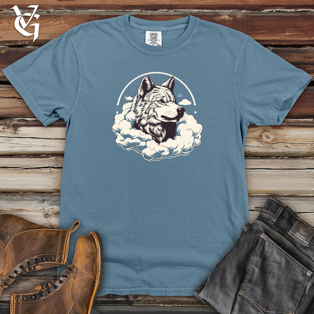 Viking Goods Nebulous Wolf Spirit Heavy Cotton Comfort Colors Tee Blue Jean / L