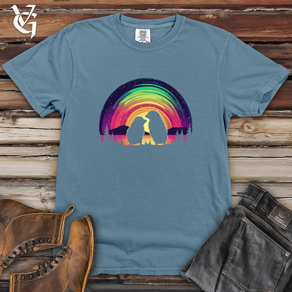 Viking Goods Northern Lights Porcupines Heavy Cotton Comfort Colors Tee Blue Jean / L