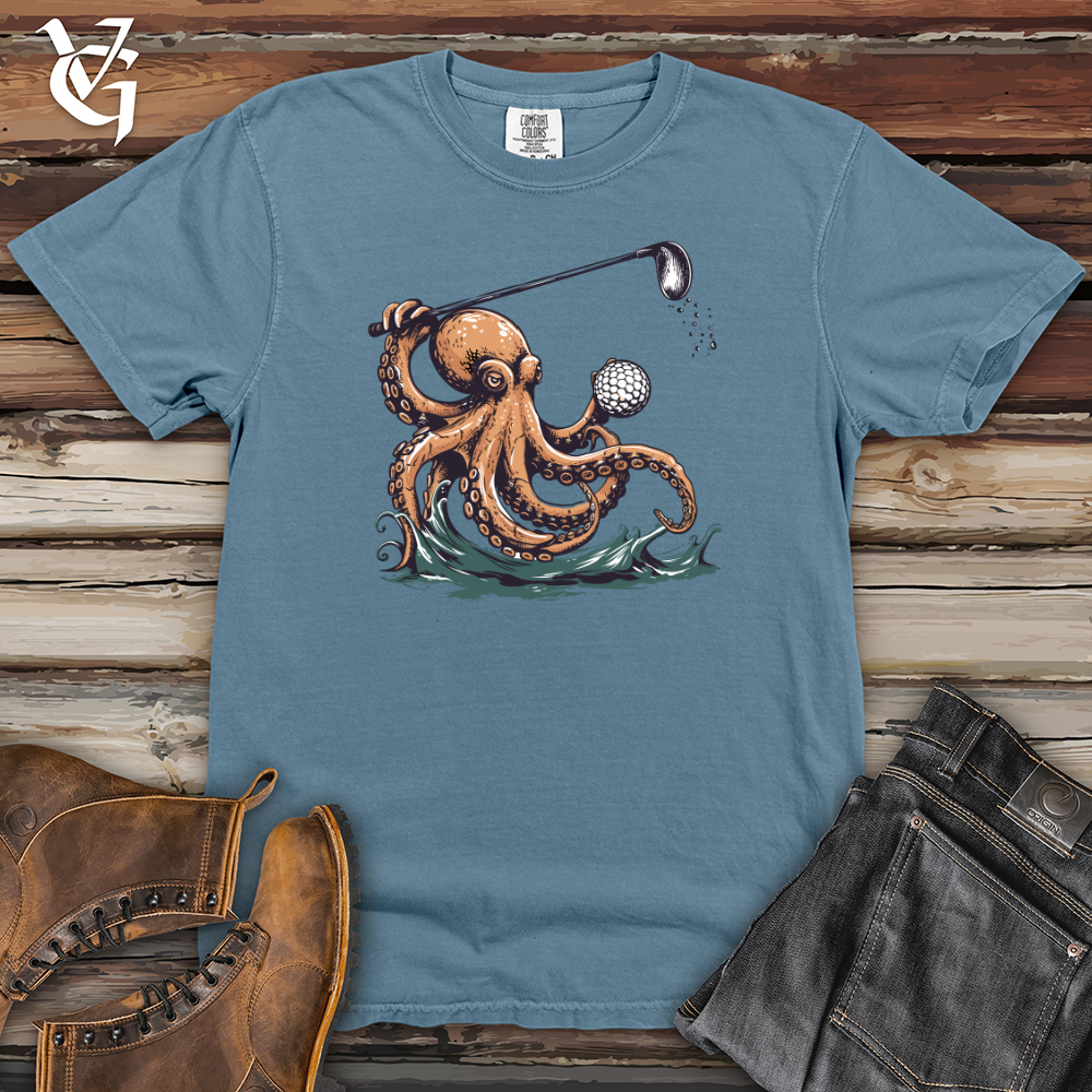 Viking Goods Octopus Golf Swing Heavy Cotton Comfort Colors Tee Blue Jean / L