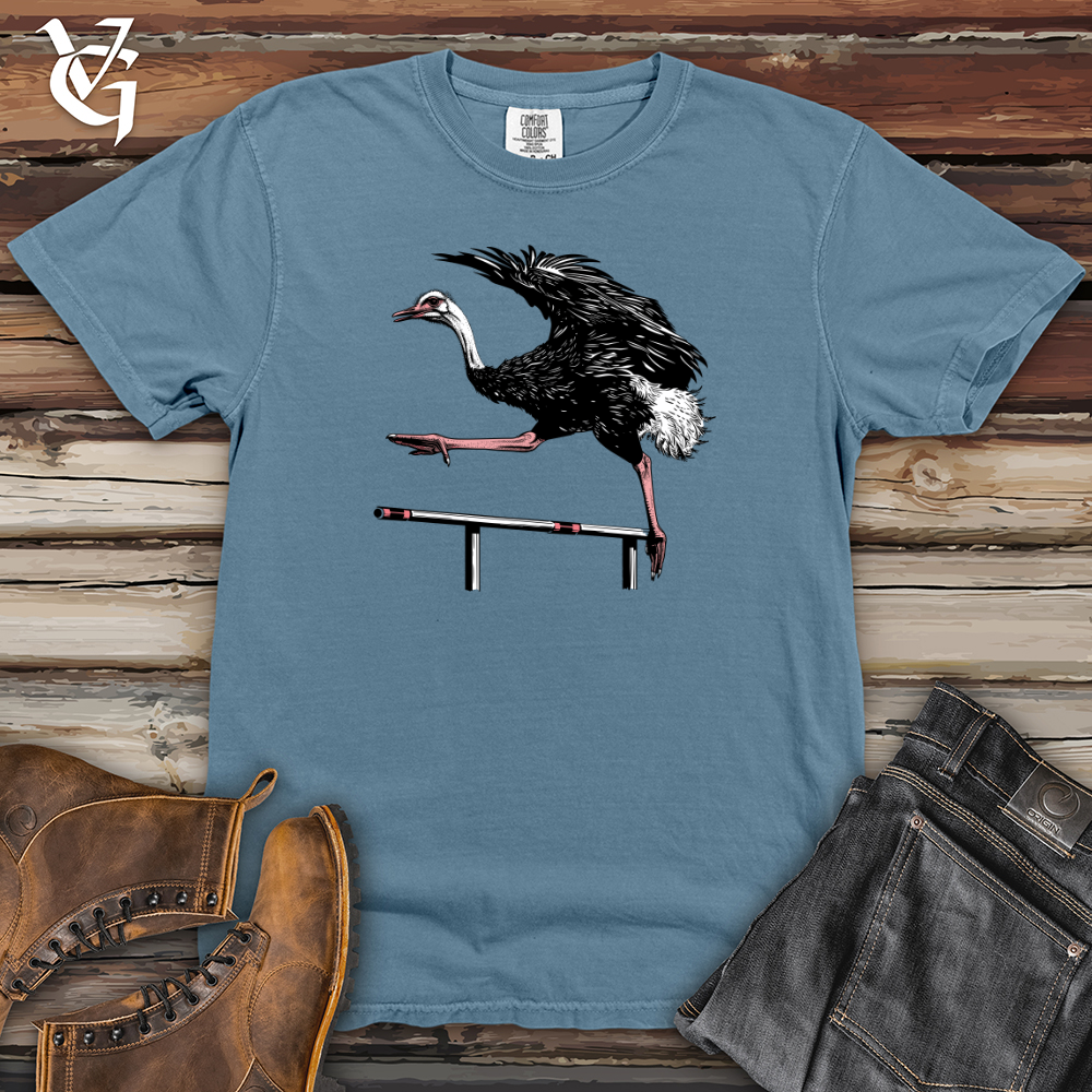 Viking Goods Ostrich Hurdle Sprint Heavy Cotton Comfort Colors Tee Blue Jean / L