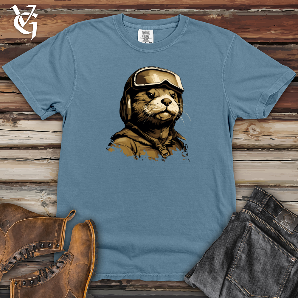 Viking Goods Otter Army Helmeted Prowess Heavy Cotton Comfort Colors Tee Blue Jean / L
