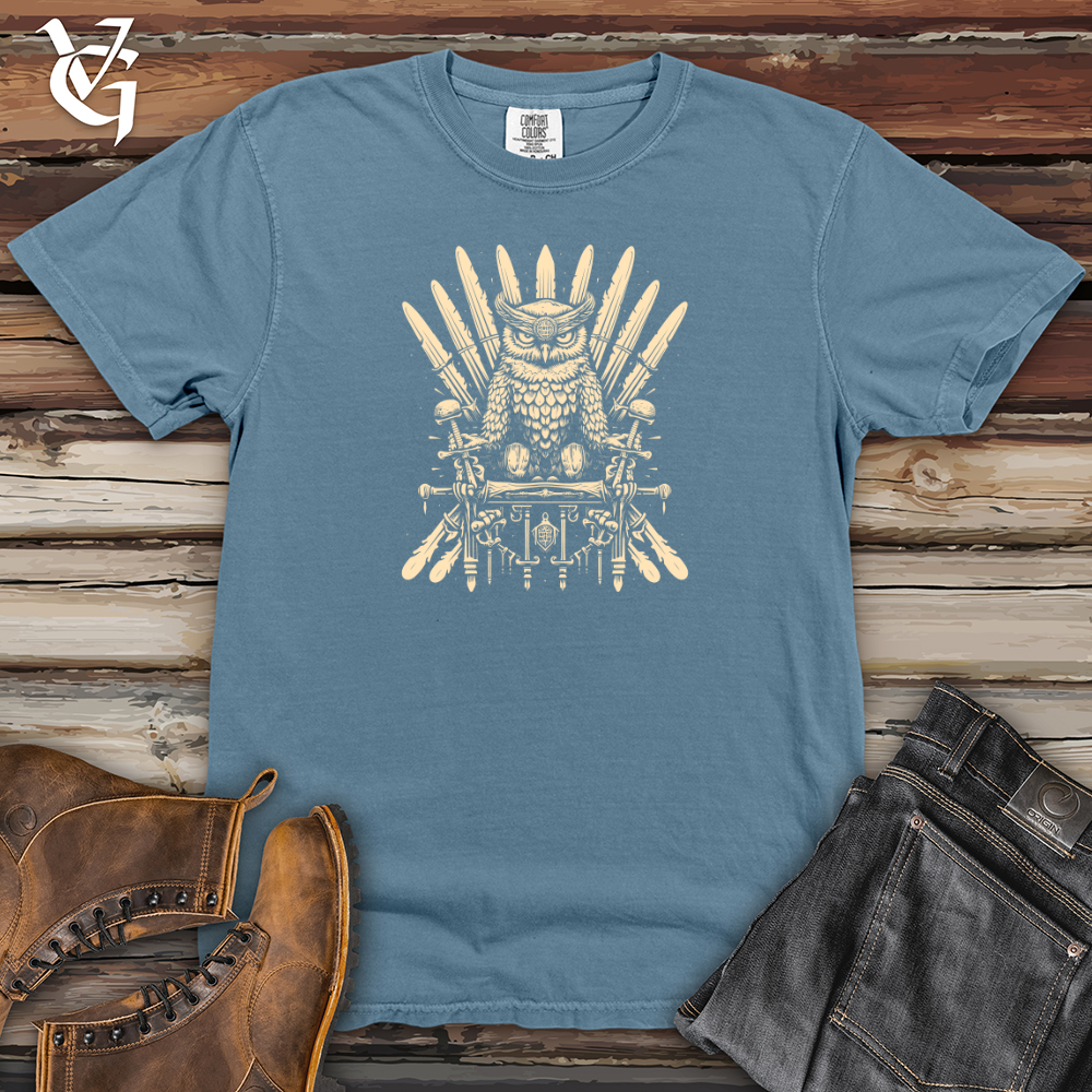 Viking Goods Owl Throne Sovereignty Heavy Cotton Comfort Colors Tee Blue Jean / L