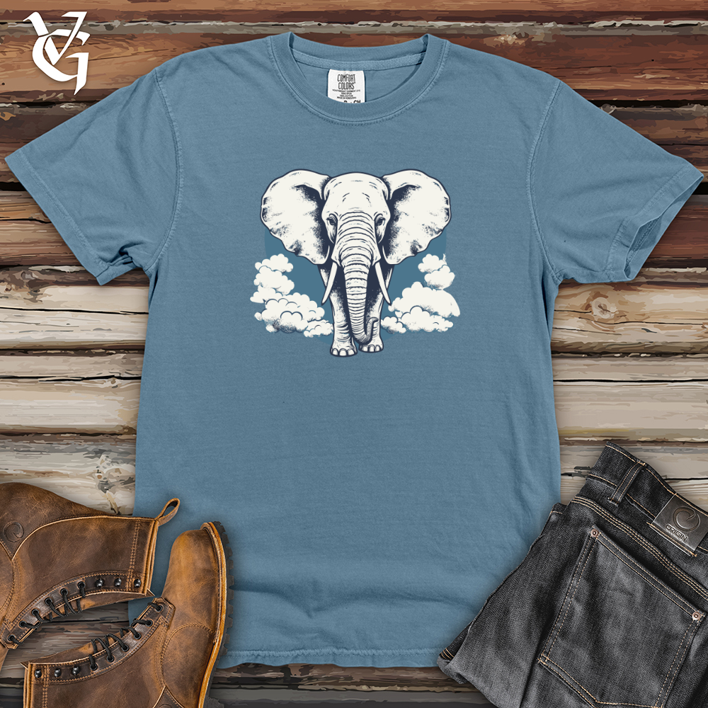 Viking Goods Pachyderm Puffs Heavy Cotton Comfort Colors Tee Blue Jean / L