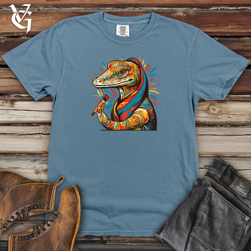 Viking Goods Paintbrush Maestro Lizard Heavy Cotton Comfort Colors Tee Blue Jean / L