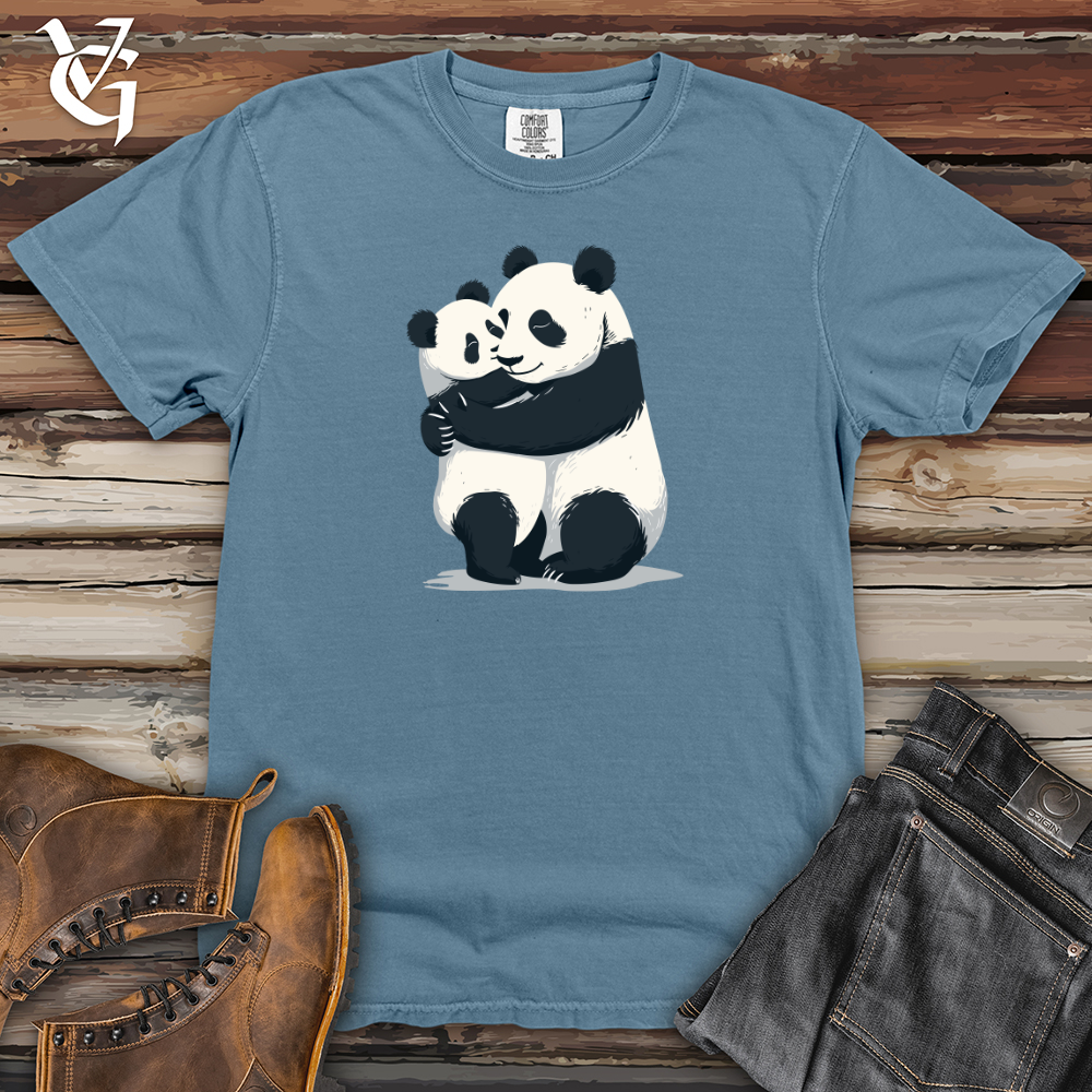 Viking Goods Panda Cuddle Embrace Heavy Cotton Comfort Colors Tee Blue Jean / L