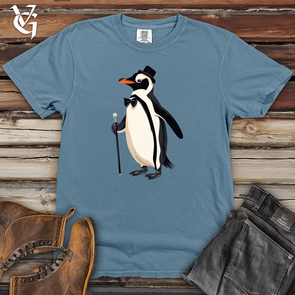 Viking Goods Penguin Gentleman Elegance Heavy Cotton Comfort Colors Tee Blue Jean / L