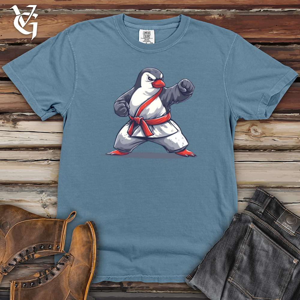 Viking Goods Penguin Karate Master Heavy Cotton Comfort Colors Tee Blue Jean / L