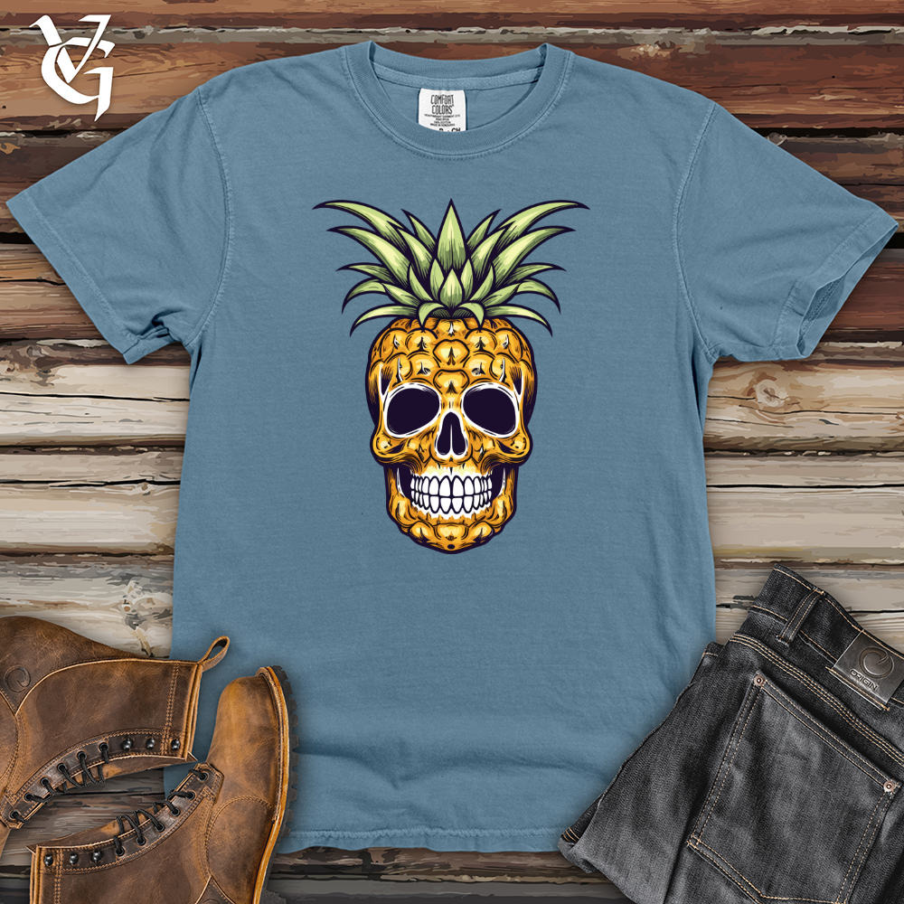 Viking Goods Pineapple Skull Heavy Cotton Comfort Colors Tee Blue Jean / L