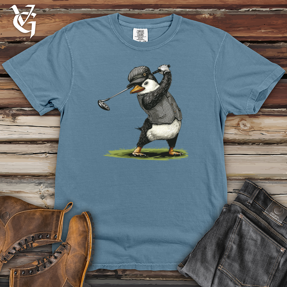 Viking Goods Puffin Golfer Swing Heavy Cotton Comfort Colors Tee Blue Jean / L