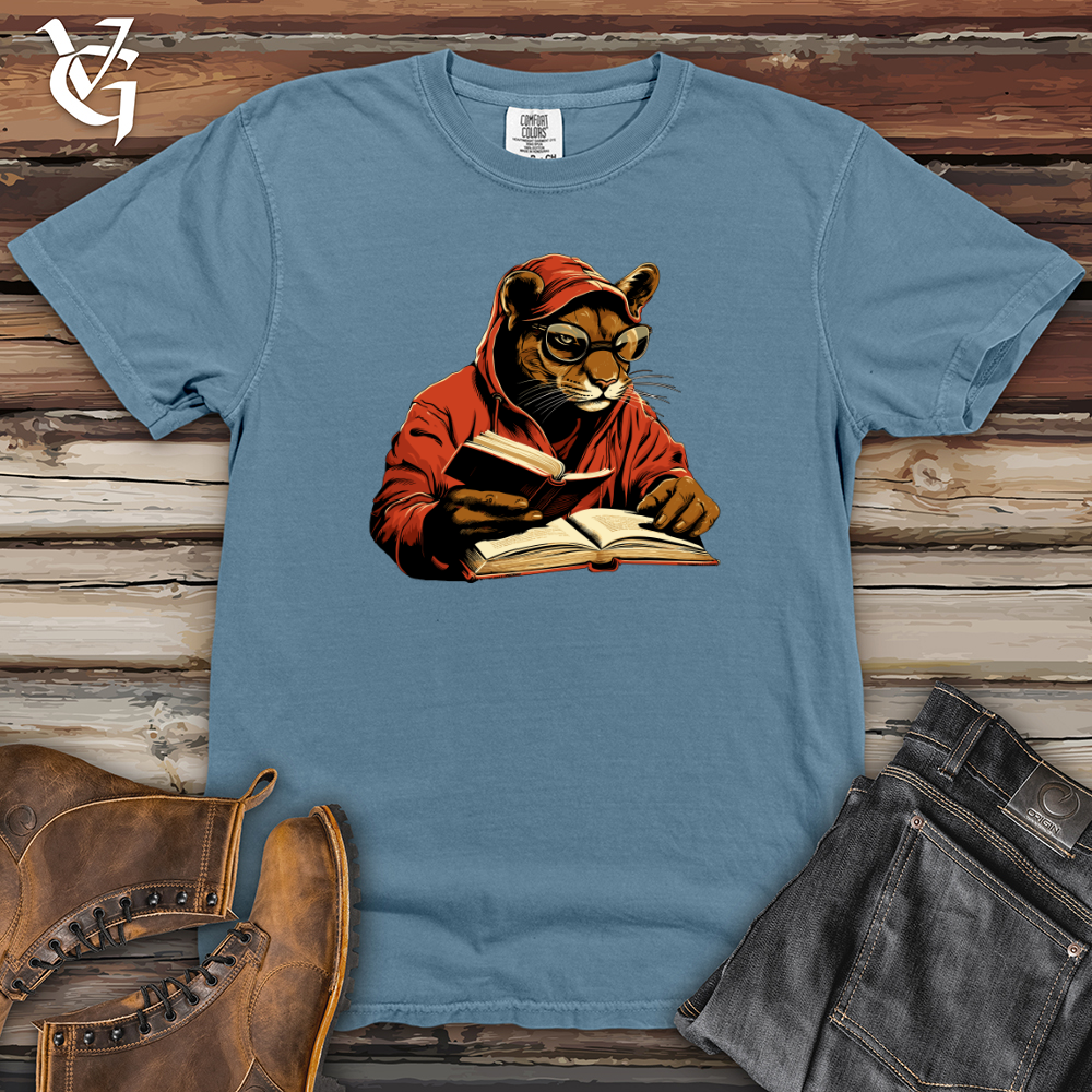 Viking Goods Puma Book Bliss Heavy Cotton Comfort Colors Tee Blue Jean / L