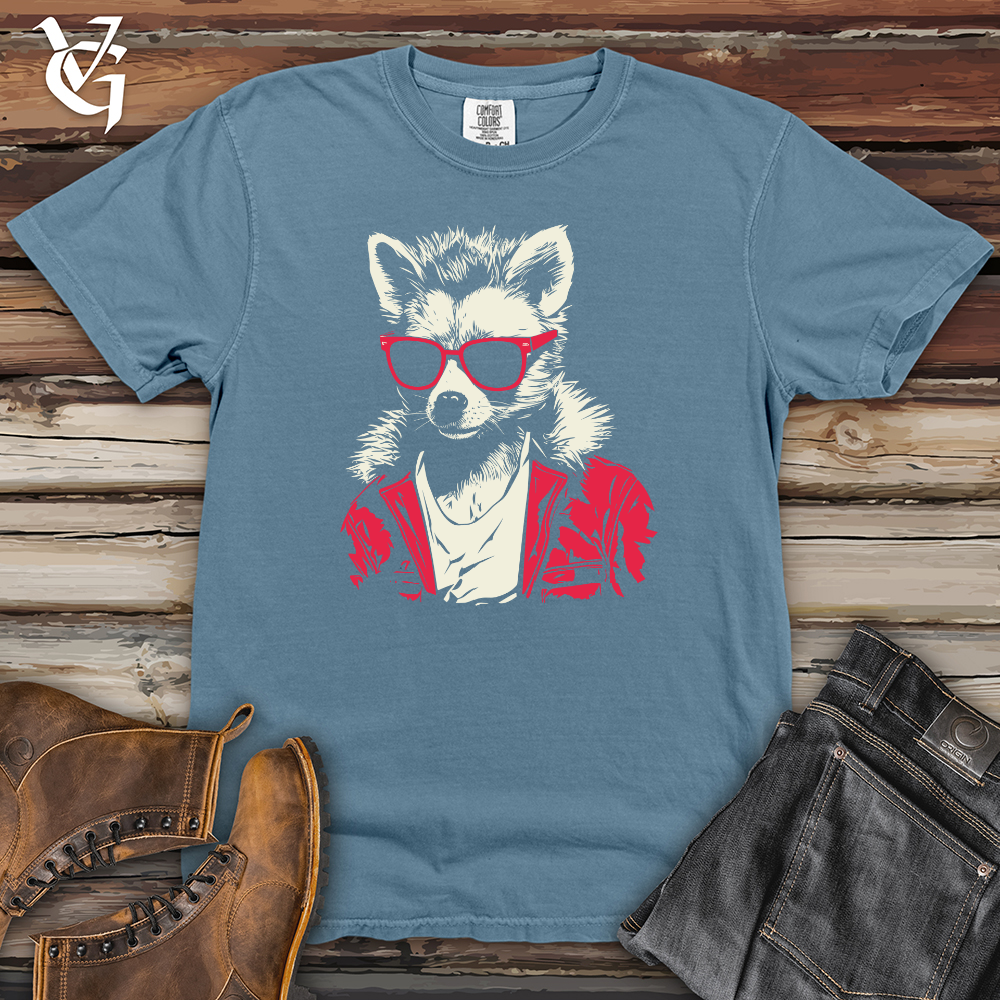 Viking Goods Raccoon Retro Heavy Cotton Comfort Colors Tee Blue Jean / L