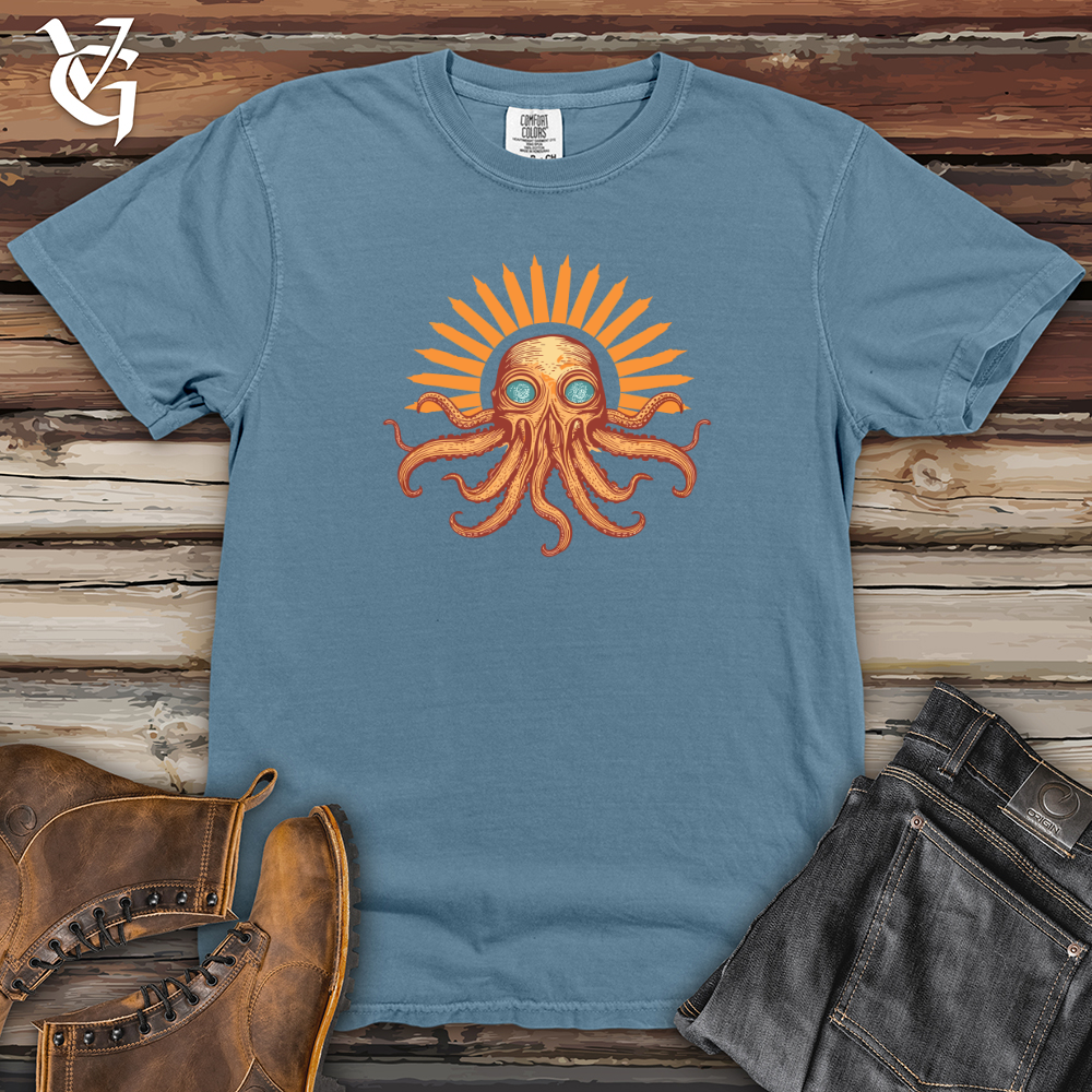 Viking Goods Radiant Tentacled Mirage Heavy Cotton Comfort Colors Tee Blue Jean / L
