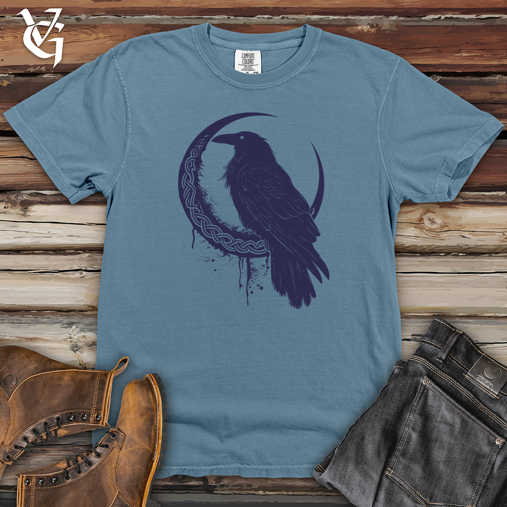 Viking Goods Raven Moonlit Enigma Heavy Cotton Comfort Colors Tee Blue Jean / L