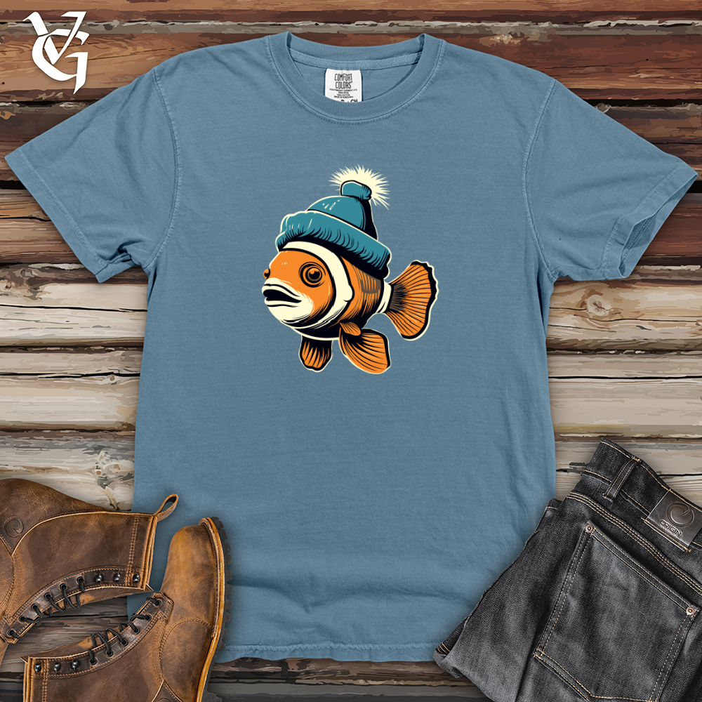 Viking Goods Retro Beanie Clownfish 01 Heavy Cotton Comfort Colors Tee Blue Jean / L