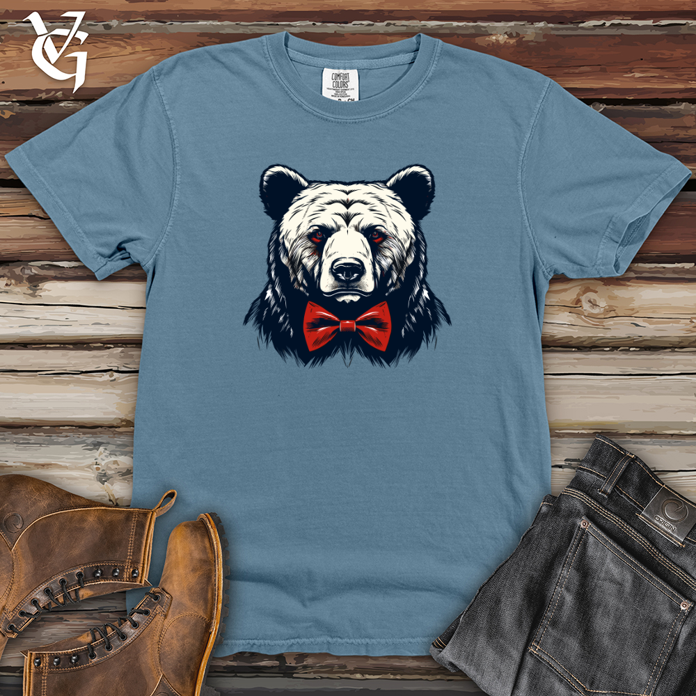 Viking Goods Retro Bow Tie Bear Heavy Cotton Comfort Colors Tee Blue Jean / L