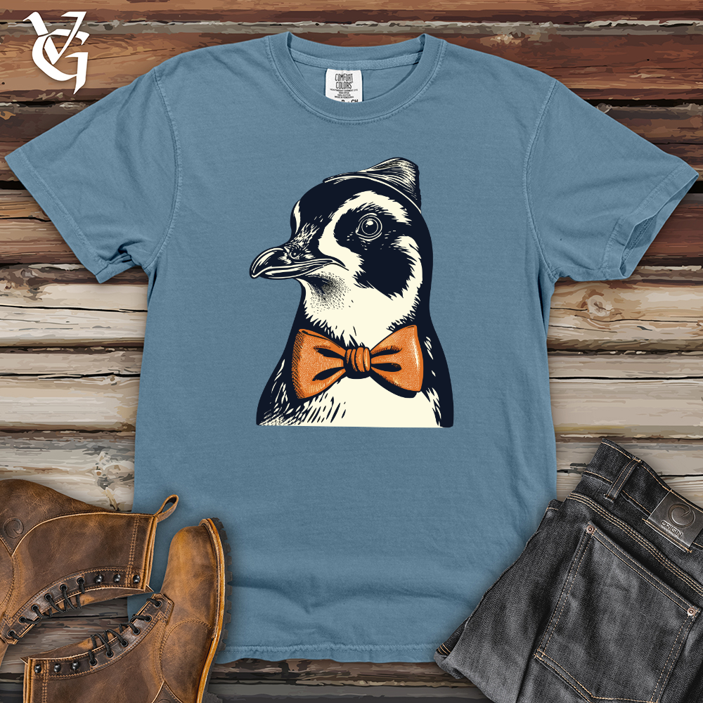 Viking Goods Retro Bow Tie Penguin Heavy Cotton Comfort Colors Tee Blue Jean / L