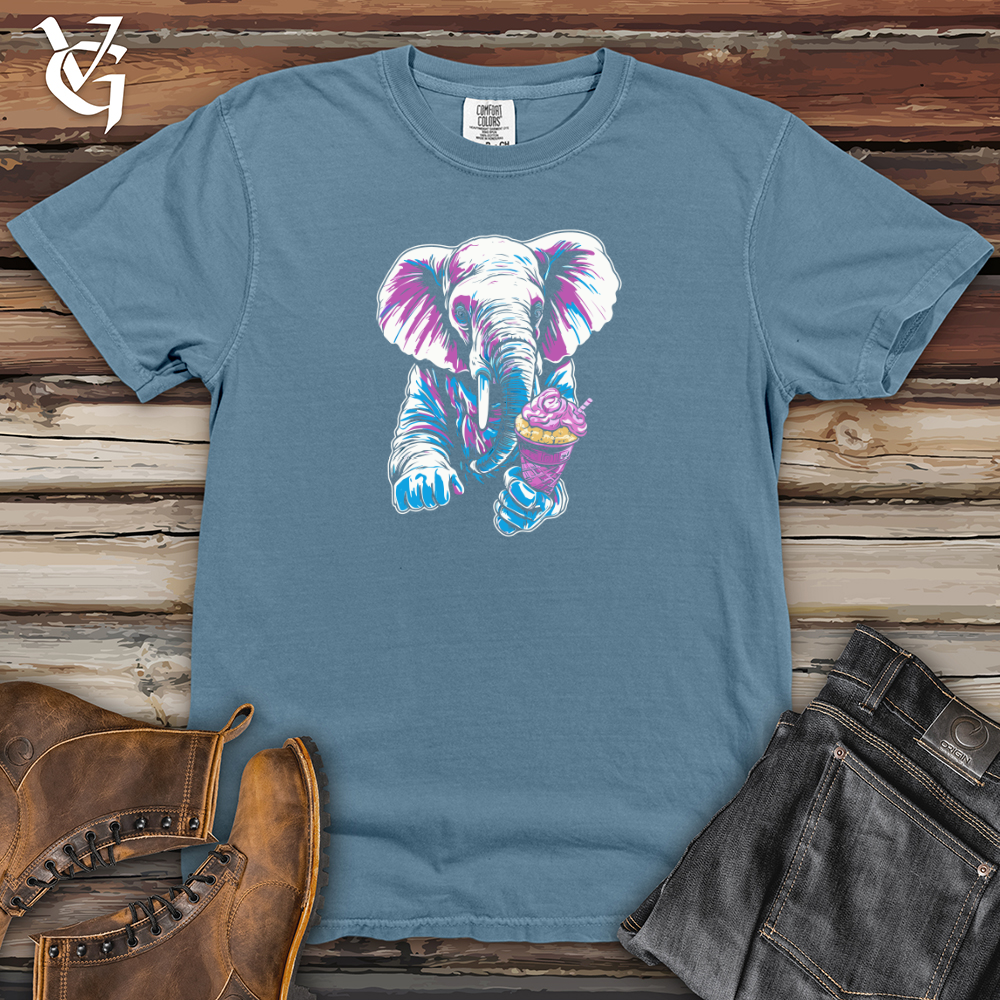 Viking Goods Retro Cosmic Ice Cream Elephant Heavy Cotton Comfort Colors Tee Blue Jean / L