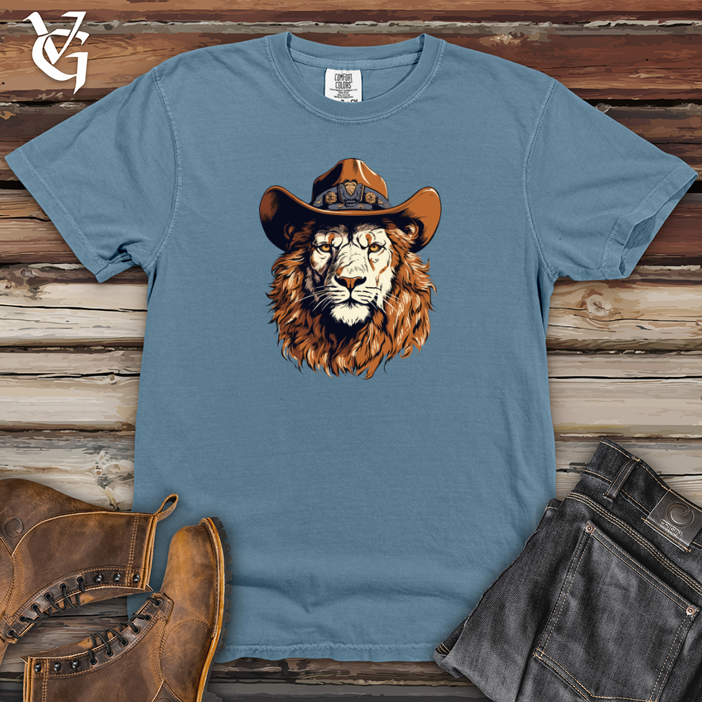 Viking Goods Retro Cowboy Lion 01 Heavy Cotton Comfort Colors Tee Blue Jean / L