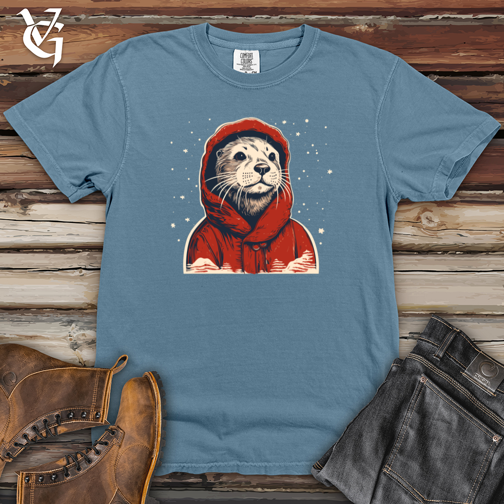 Viking Goods Retro Cozy Otter Heavy Cotton Comfort Colors Tee Blue Jean / L