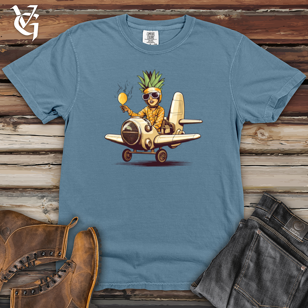 Viking Goods Retro Flyer Pineapple  Heavy Cotton Comfort Colors Tee Blue Jean / L