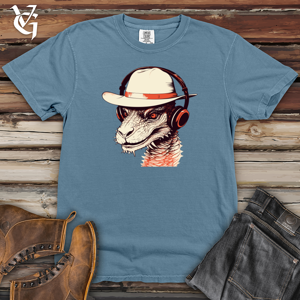 Viking Goods Retro Groove Wyvern Heavy Cotton Comfort Colors Tee Blue Jean / L