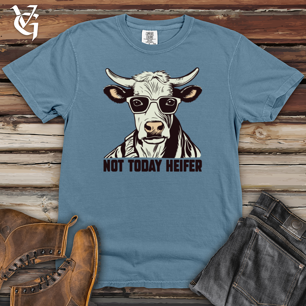 Viking Goods Retro Maverick Moo Heavy Cotton Comfort Colors Tee Blue Jean / L