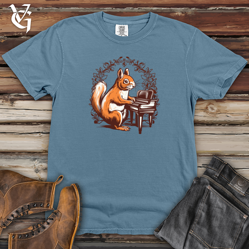 Viking Goods Retro Piano Squirrel 01 Heavy Cotton Comfort Colors Tee Blue Jean / L