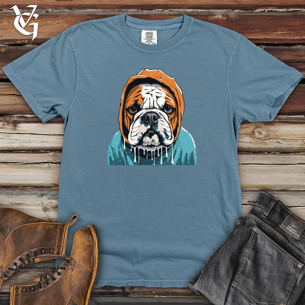 Viking Goods Retro Rainy Bulldog Heavy Cotton Comfort Colors Tee Blue Jean / L
