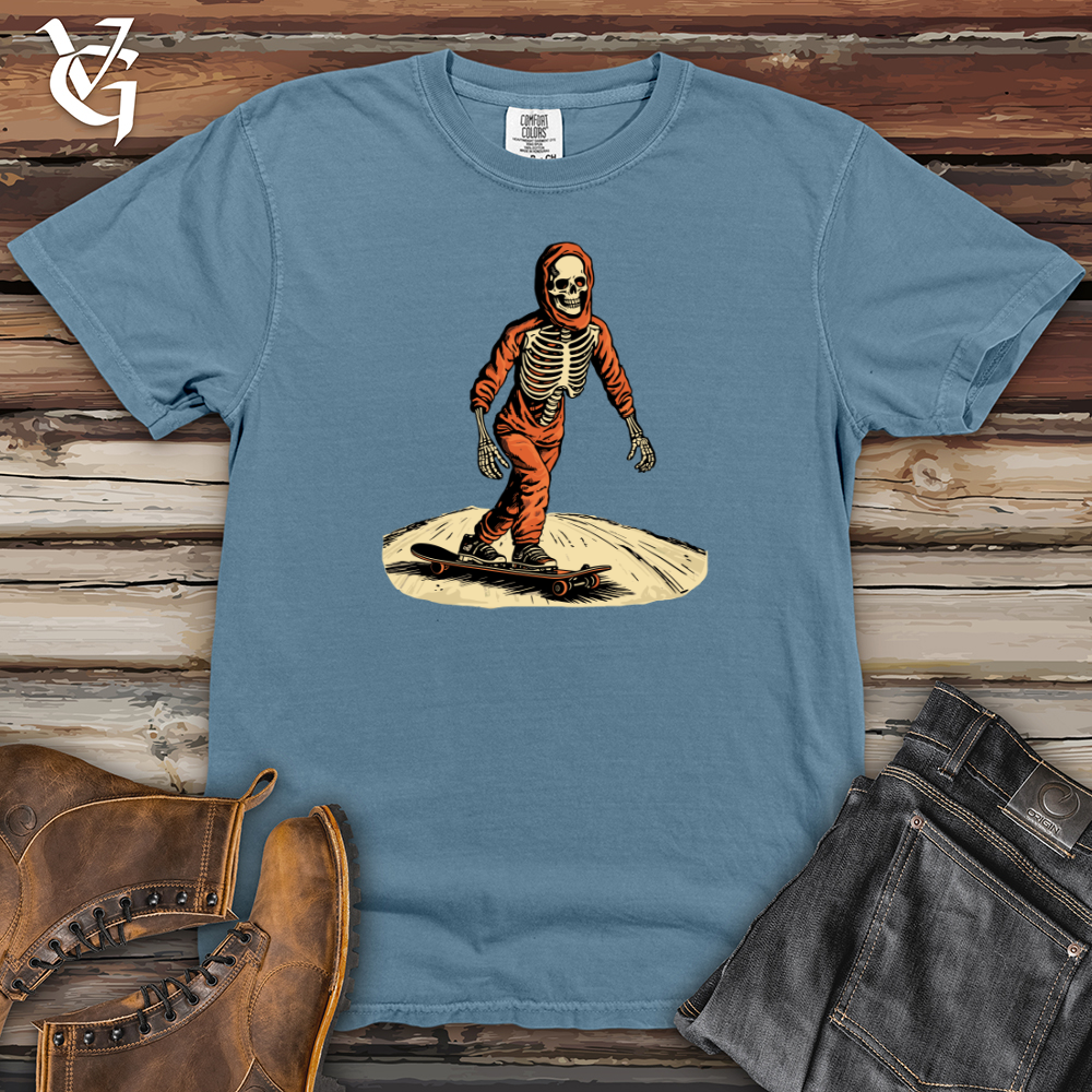 Viking Goods Retro Shred Skeleton Heavy Cotton Comfort Colors Tee Blue Jean / L