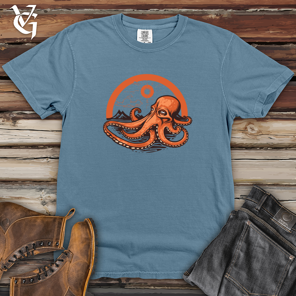Viking Goods Retro Sleeping Octopus 01 Heavy Cotton Comfort Colors Tee Blue Jean / L