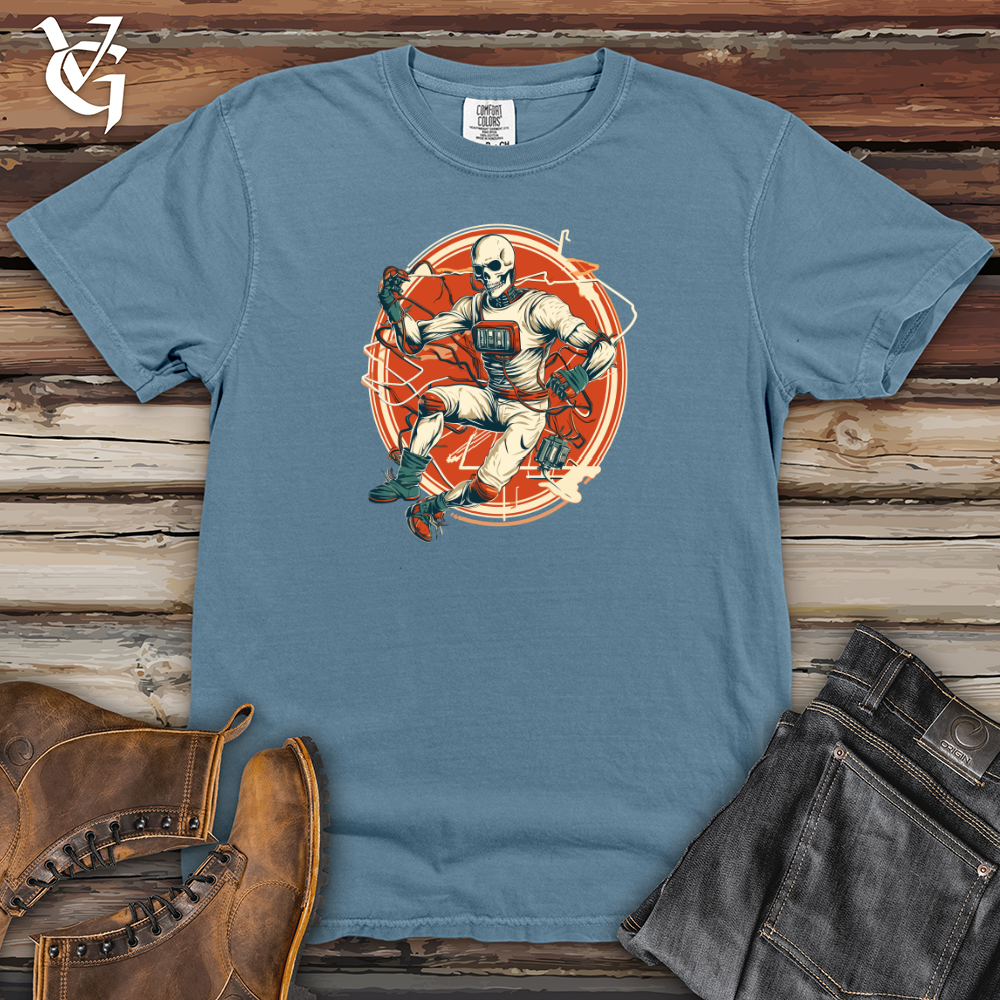 Viking Goods Retro Sparky Skeleton Heavy Cotton Comfort Colors Tee Blue Jean / L