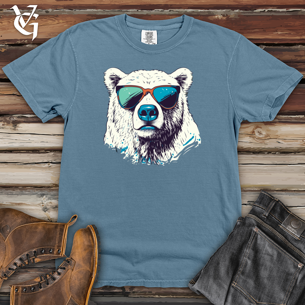 Viking Goods Retro Sunnies Bear Heavy Cotton Comfort Colors Tee Blue Jean / L