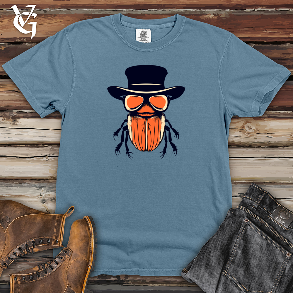 Viking Goods Retro Top Hat Beetle Heavy Cotton Comfort Colors Tee Blue Jean / L