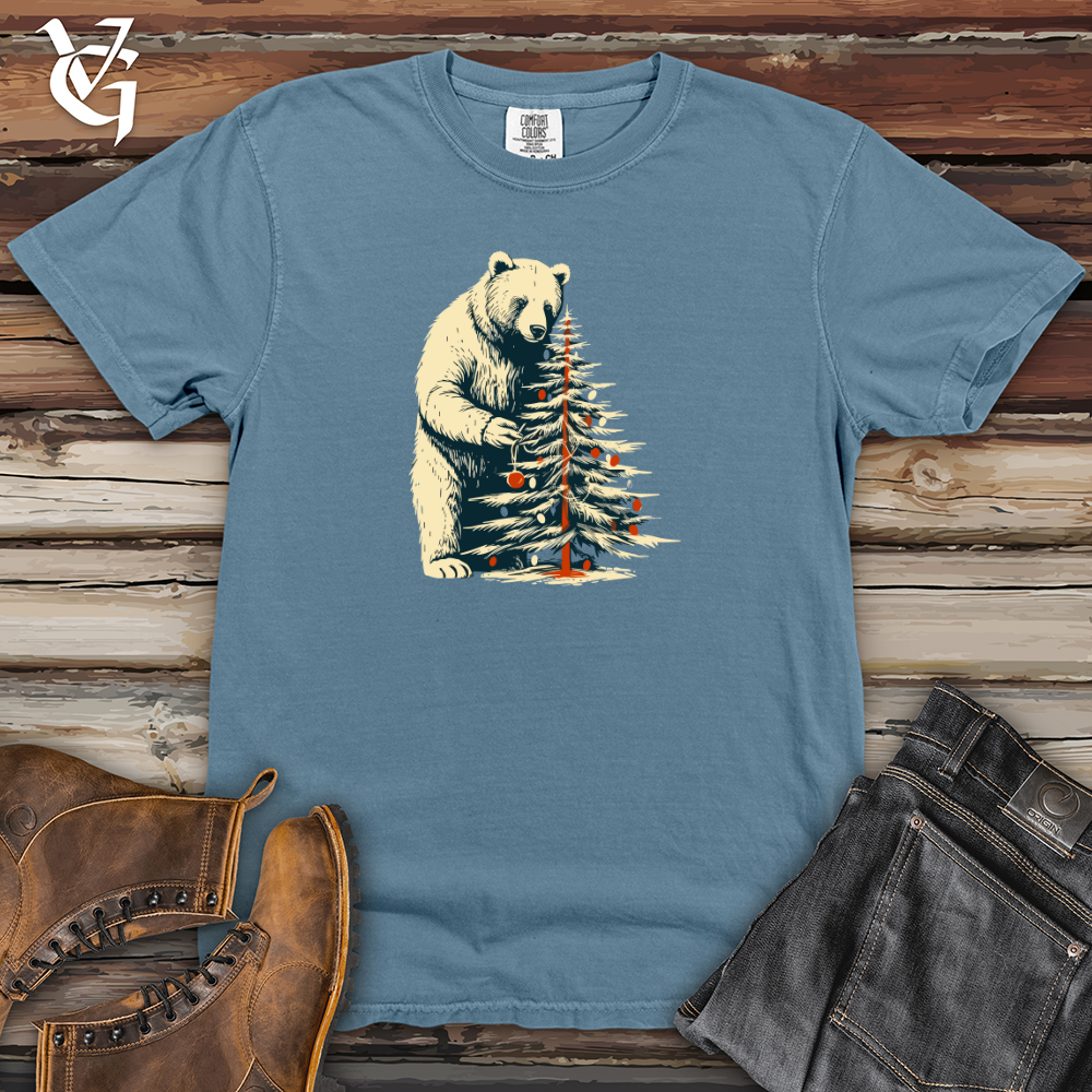 Viking Goods Retro Tree Trimming Bear Heavy Cotton Comfort Colors Tee Blue Jean / L