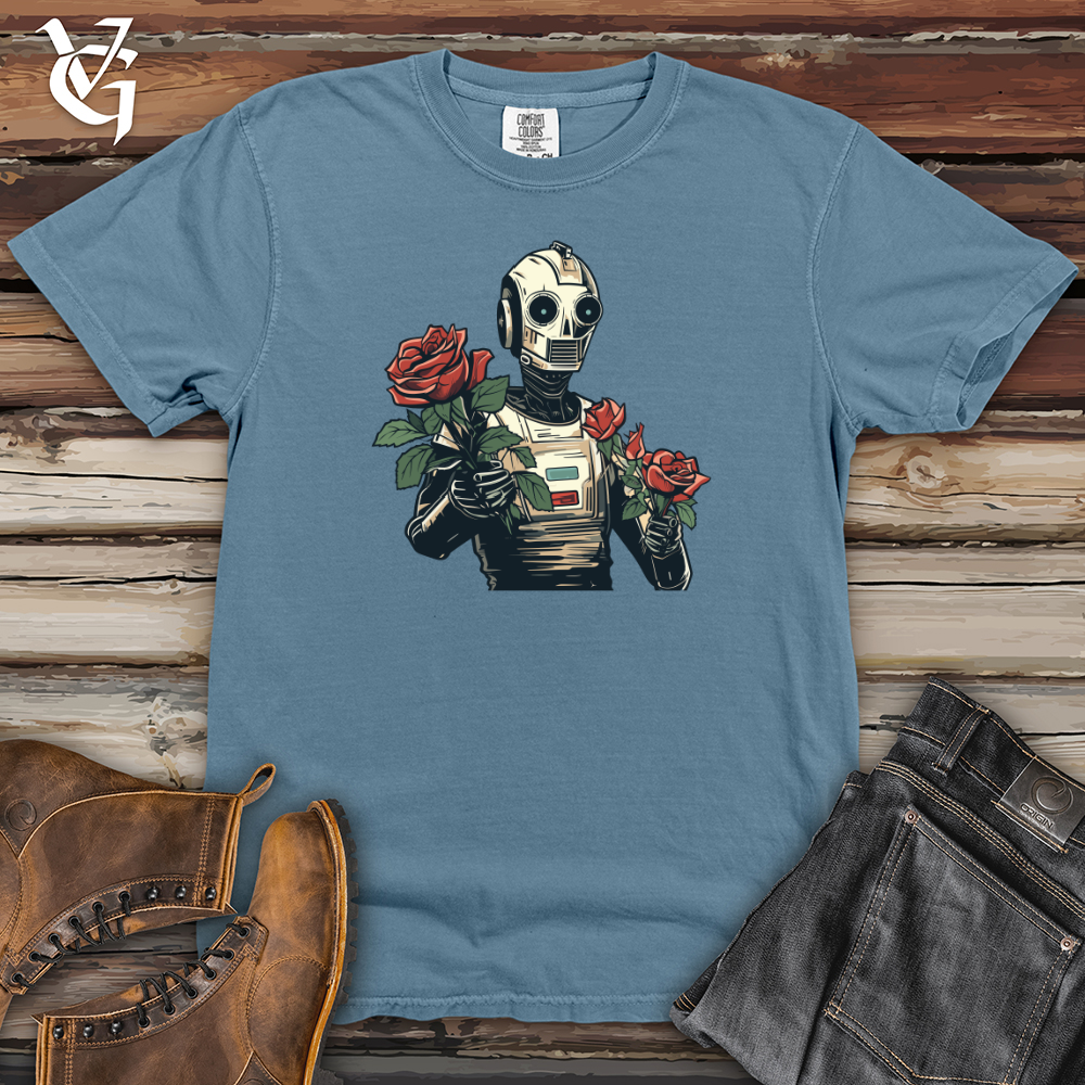 Viking Goods Robotic Blooms Heavy Cotton Comfort Colors Tee Blue Jean / L