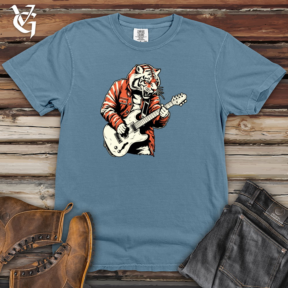 Viking Goods Rockin' Roar Tiger Heavy Cotton Comfort Colors Tee Blue Jean / L