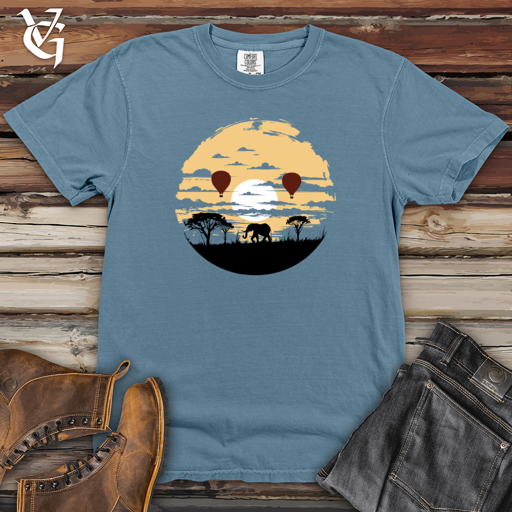 Viking Goods Safari Sunset Serenity Heavy Cotton Comfort Colors Tee Blue Jean / L