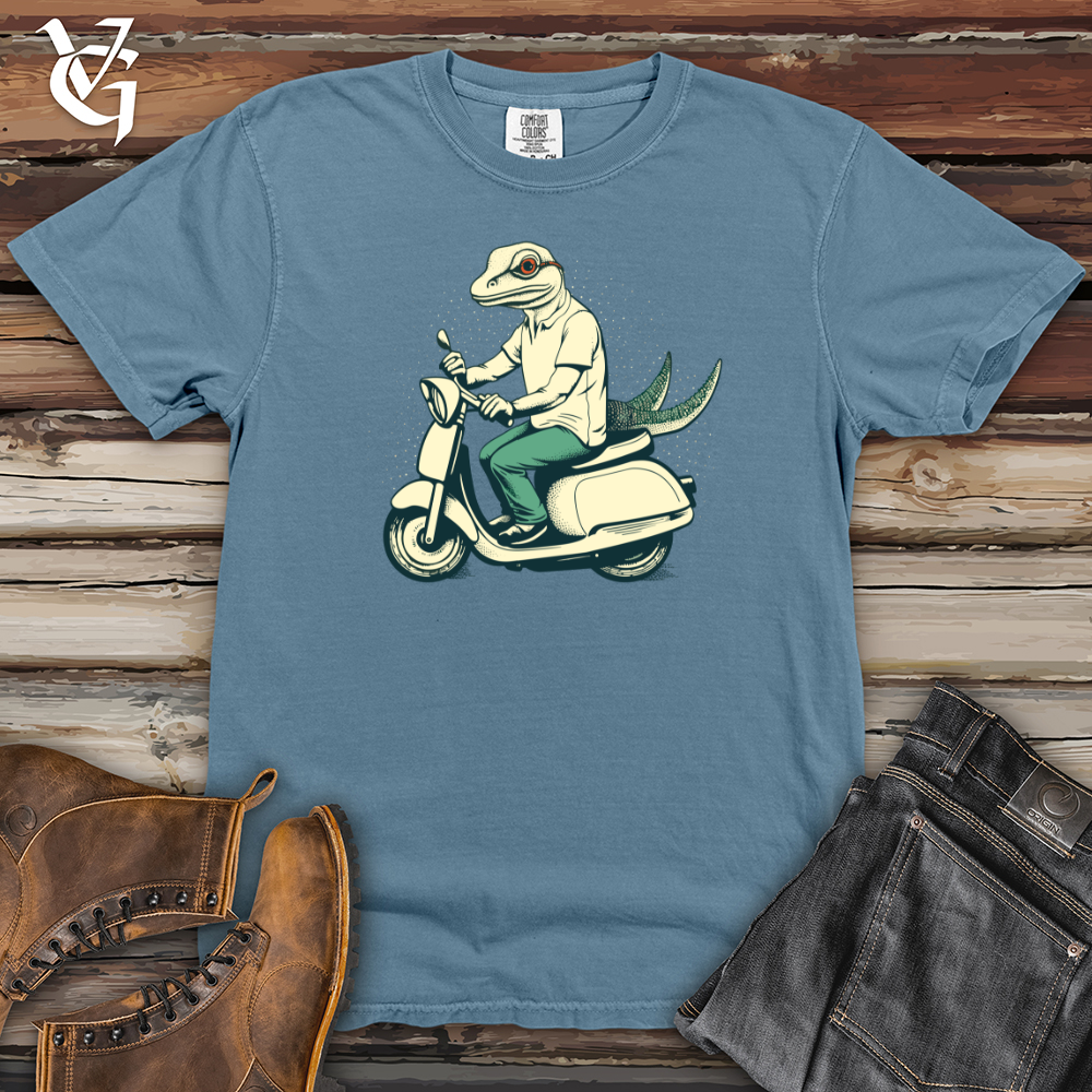 Viking Goods Scooter Joyride Lizard Heavy Cotton Comfort Colors Tee Blue Jean / L
