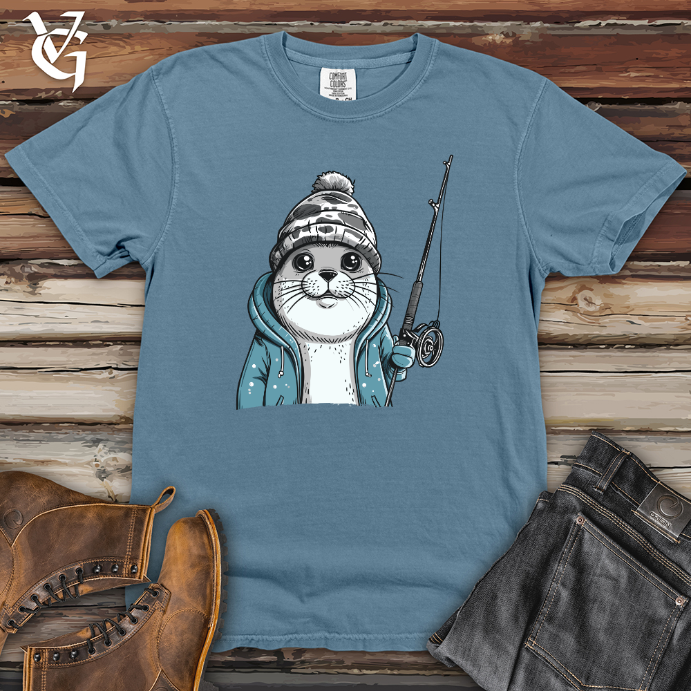 Viking Goods Seal Angler Adventure Heavy Cotton Comfort Colors Tee Blue Jean / L