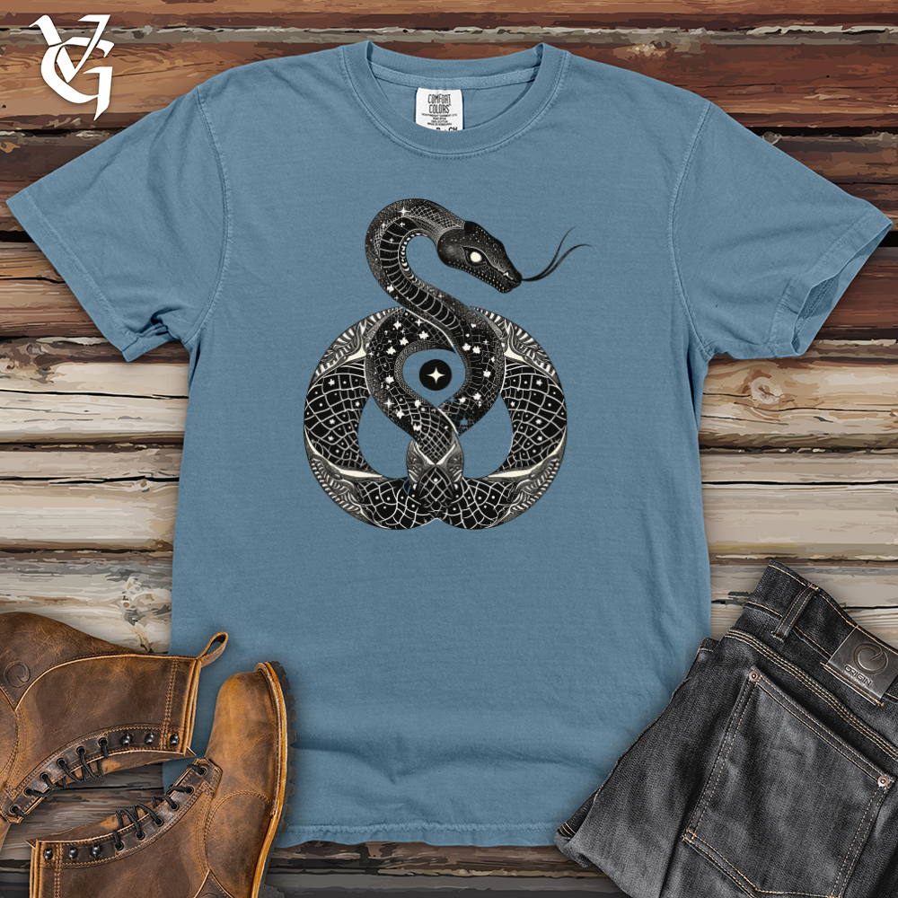 Viking Goods Serpent Infinite Mystique Heavy Cotton Comfort Colors Tee Blue Jean / L