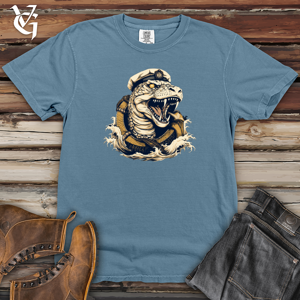 Viking Goods Serpent Sea Captain Heavy Cotton Comfort Colors Tee Blue Jean / L