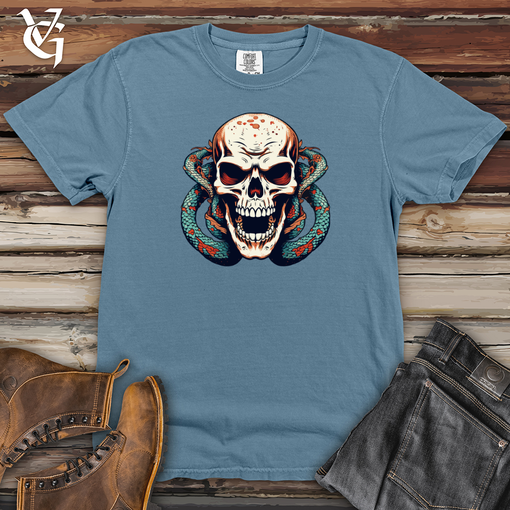 Viking Goods Serpents Remains Heavy Cotton Comfort Colors Tee Blue Jean / L