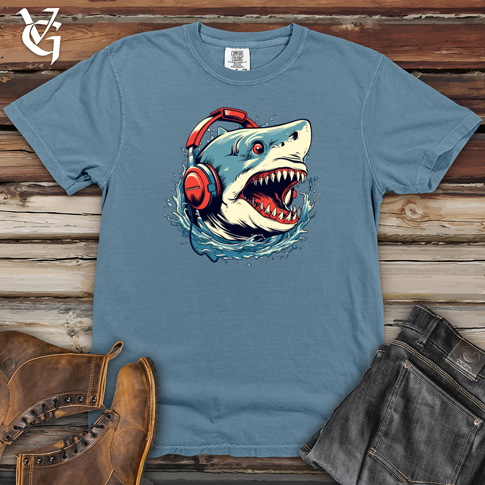 Viking Goods Shark Deep Dive Soundwave Symphony Heavy Cotton Comfort Colors Tee Blue Jean / L
