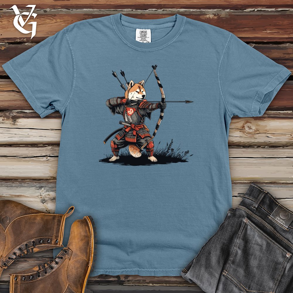 Viking Goods Shiba Inu Samurai Heavy Cotton Comfort Colors Tee Blue Jean / L