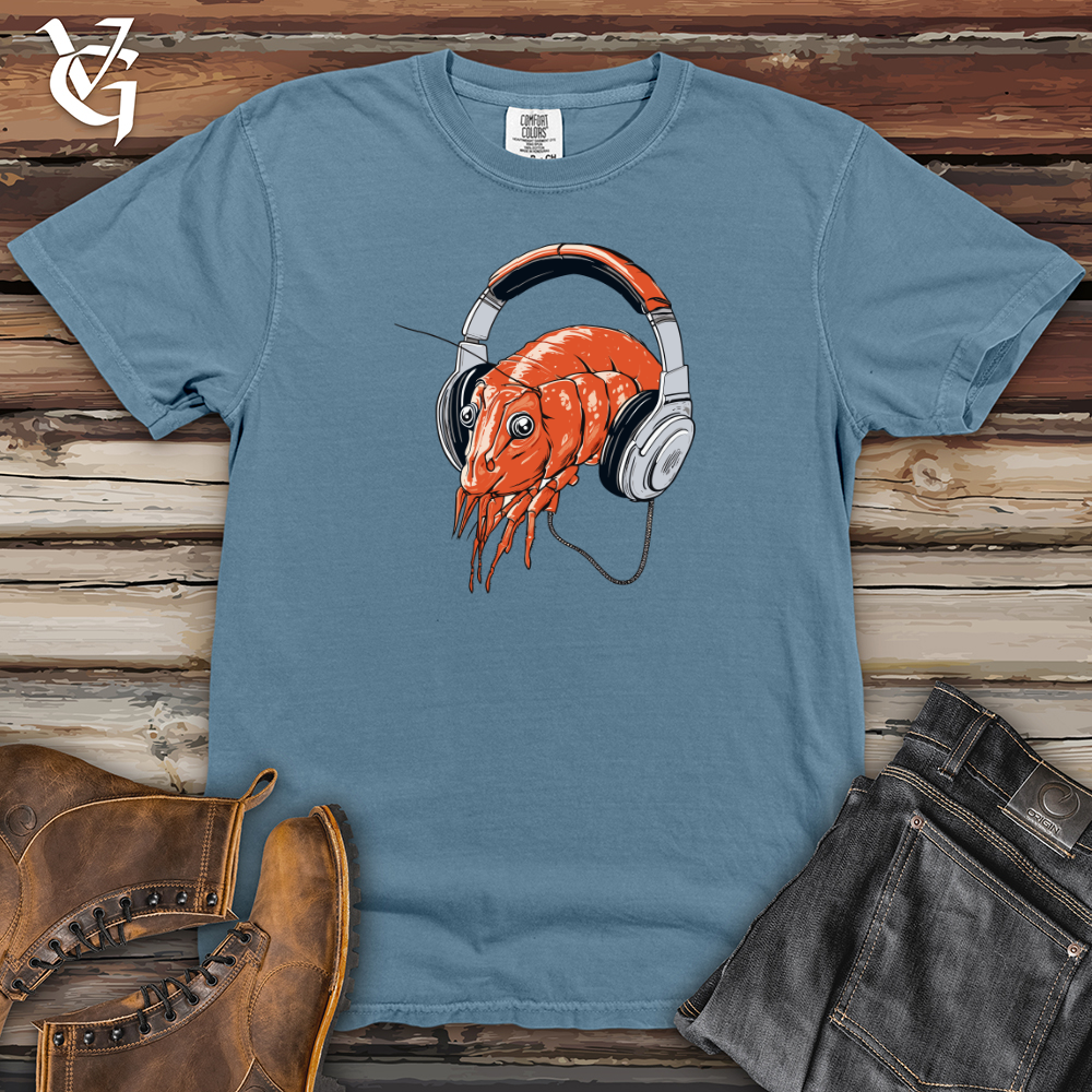 Viking Goods Shrimp Headphone Harmony Heavy Cotton Comfort Colors Tee Blue Jean / L
